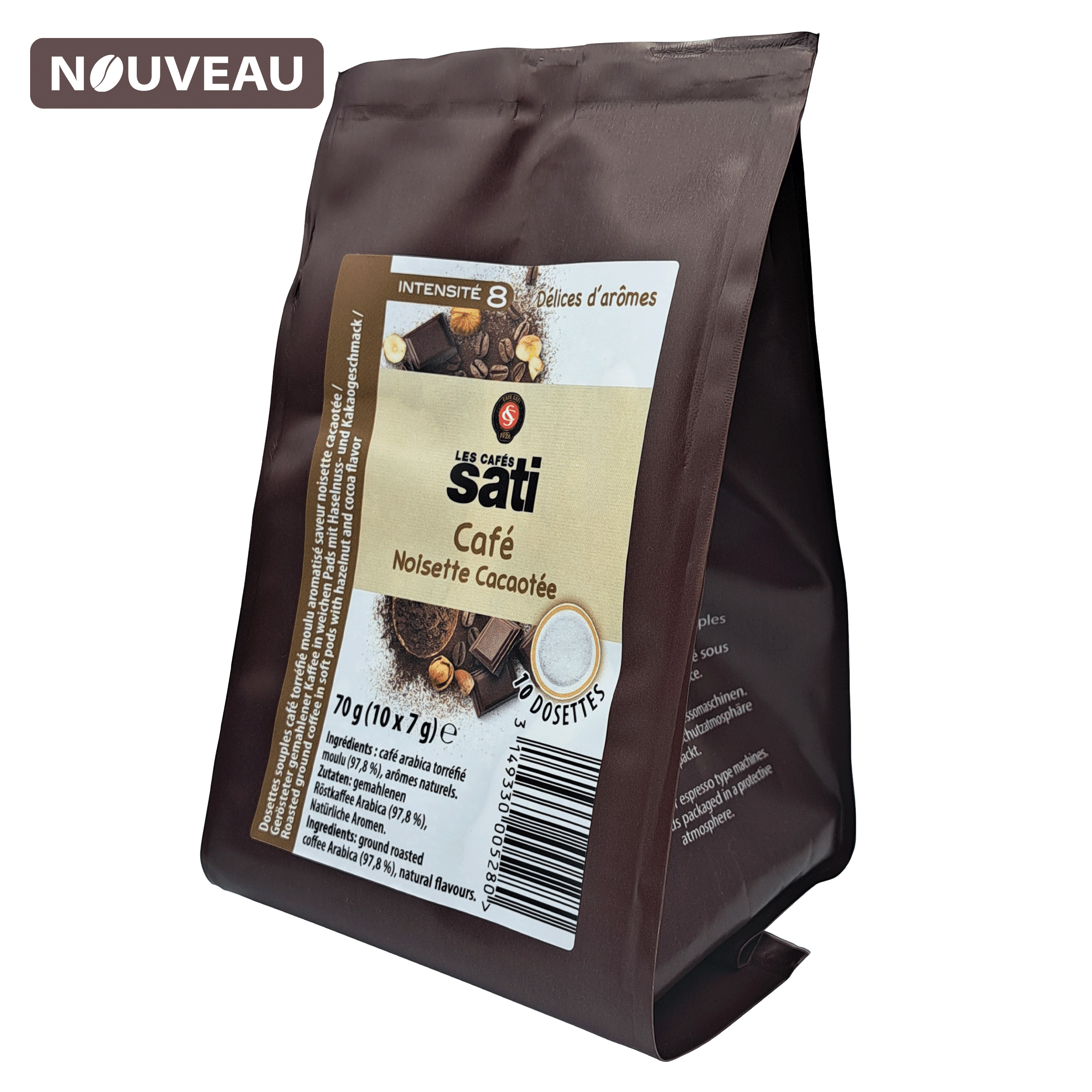 Dosettes noisette cacaotée